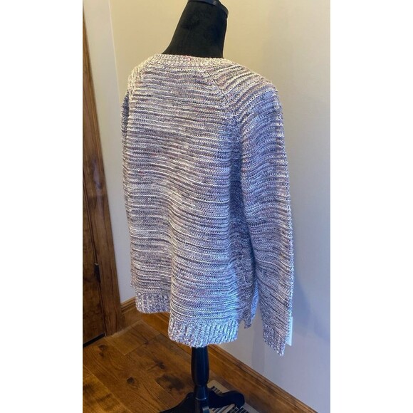Faded Glory Womens Crew Neck Sweater Plus Size XXL (20) Gray Variegated Knit - Picture 4 of 11